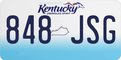 KY license plate 848JSG
