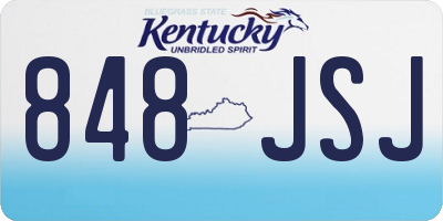 KY license plate 848JSJ