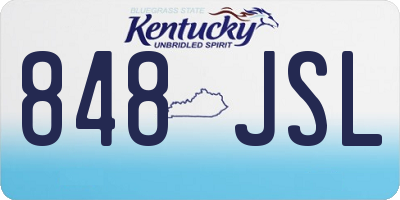 KY license plate 848JSL