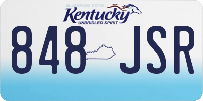 KY license plate 848JSR