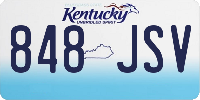 KY license plate 848JSV