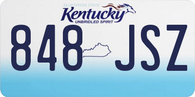 KY license plate 848JSZ