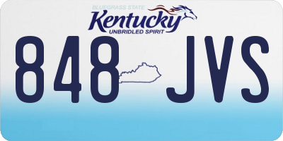 KY license plate 848JVS