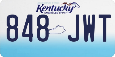 KY license plate 848JWT
