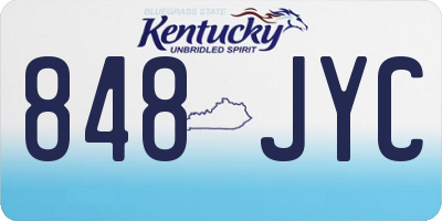 KY license plate 848JYC