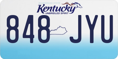 KY license plate 848JYU