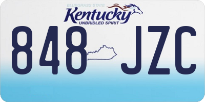 KY license plate 848JZC
