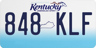 KY license plate 848KLF
