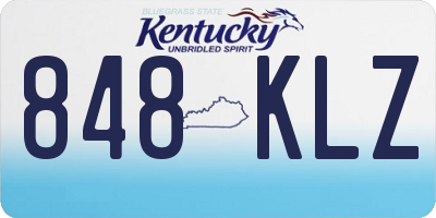 KY license plate 848KLZ