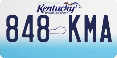 KY license plate 848KMA