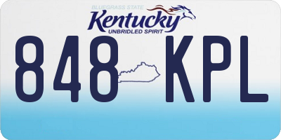 KY license plate 848KPL