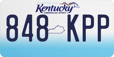 KY license plate 848KPP