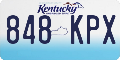 KY license plate 848KPX