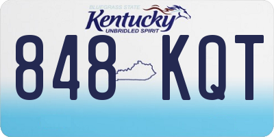 KY license plate 848KQT
