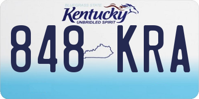 KY license plate 848KRA