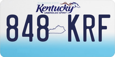 KY license plate 848KRF