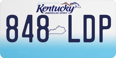 KY license plate 848LDP