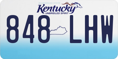 KY license plate 848LHW