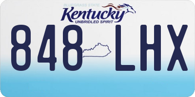 KY license plate 848LHX