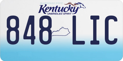 KY license plate 848LIC