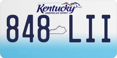 KY license plate 848LII