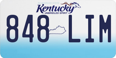 KY license plate 848LIM