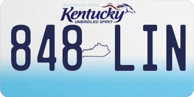 KY license plate 848LIN