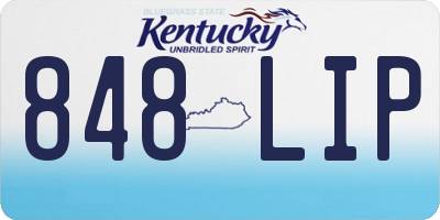KY license plate 848LIP