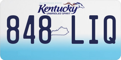 KY license plate 848LIQ