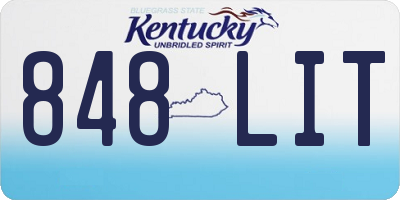 KY license plate 848LIT