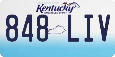 KY license plate 848LIV