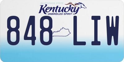 KY license plate 848LIW