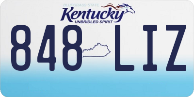KY license plate 848LIZ