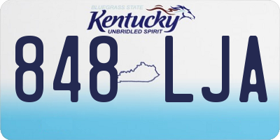 KY license plate 848LJA