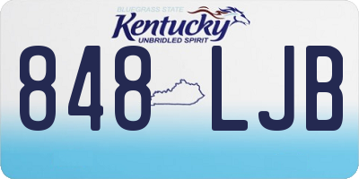 KY license plate 848LJB
