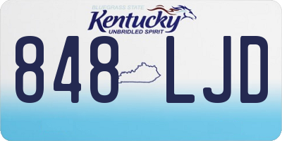 KY license plate 848LJD