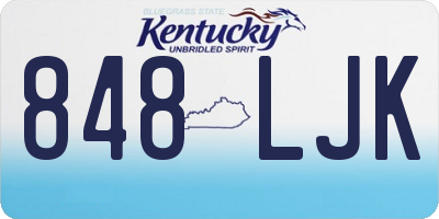 KY license plate 848LJK