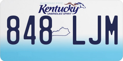 KY license plate 848LJM