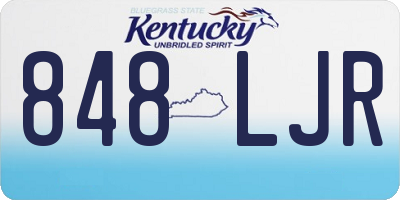 KY license plate 848LJR