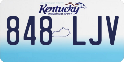 KY license plate 848LJV