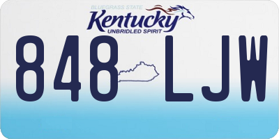 KY license plate 848LJW