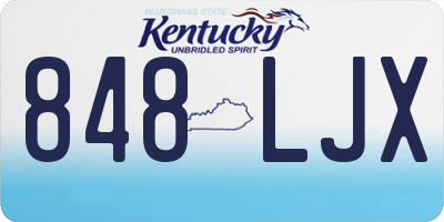 KY license plate 848LJX