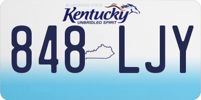 KY license plate 848LJY