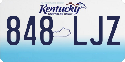 KY license plate 848LJZ