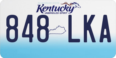 KY license plate 848LKA