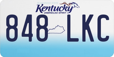 KY license plate 848LKC