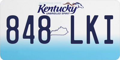 KY license plate 848LKI