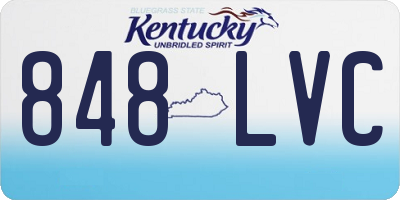 KY license plate 848LVC