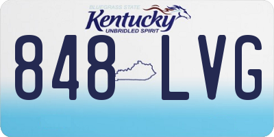 KY license plate 848LVG