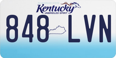 KY license plate 848LVN